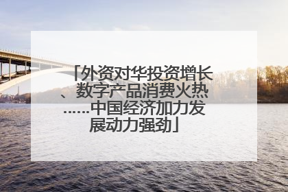 外资对华投资增长、数字产品消费火热……中国经济加力发展动力强劲