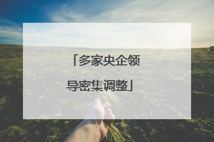 多家央企领导密集调整