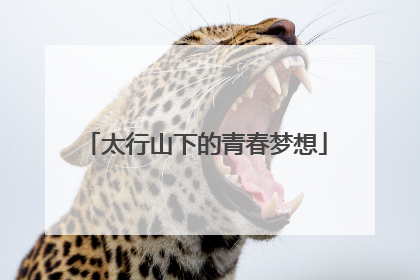 太行山下的青春梦想
