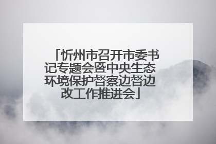 忻州市召开市委书记专题会暨中央生态环境保护督察边督边改工作推进会