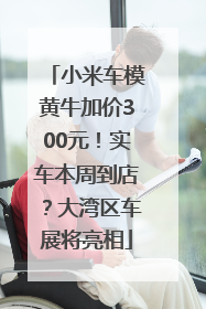 小米车模黄牛加价300元！实车本周到店？大湾区车展将亮相