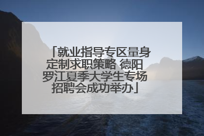 就业指导专区量身定制求职策略 德阳罗江夏季大学生专场招聘会成功举办