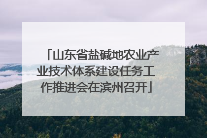 山东省盐碱地农业产业技术体系建设任务工作推进会在滨州召开