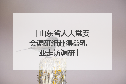 山东省人大常委会调研组赴得益乳业走访调研
