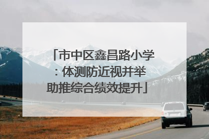 市中区鑫昌路小学：体测防近视并举 助推综合绩效提升