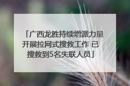 广西龙胜持续增派力量开展拉网式搜救工作 已搜救到5名失联人员