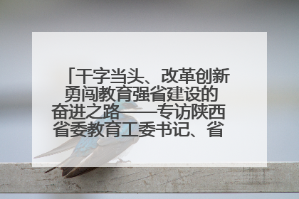 干字当头、改革创新 勇闯教育强省建设的奋进之路——专访陕西省委教育工委书记、省教育厅厅长王树声