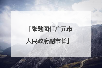 张勋图任广元市人民政府副市长