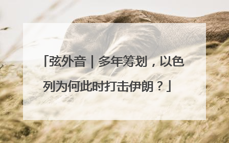 弦外音｜多年筹划，以色列为何此时打击伊朗？