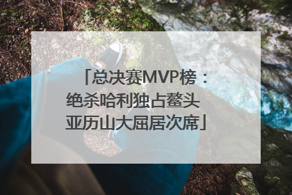总决赛MVP榜：绝杀哈利独占鳌头 亚历山大屈居次席