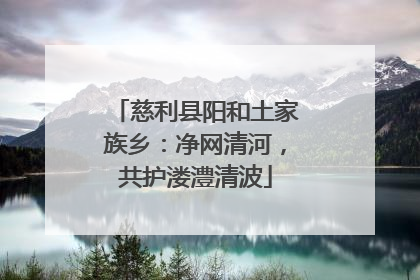 慈利县阳和土家族乡：净网清河，共护溇澧清波
