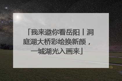 我来邀你看岳阳丨洞庭湖大桥彩绘换新颜，一城湖光入画来