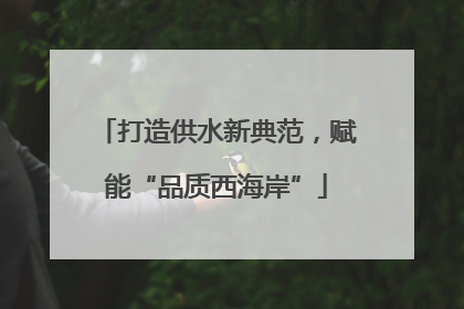 打造供水新典范，赋能“品质西海岸”