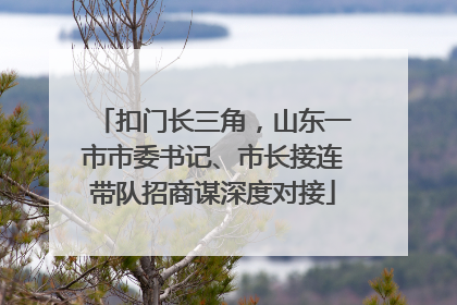 扣门长三角，山东一市市委书记、市长接连带队招商谋深度对接
