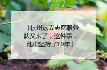 杭州这支志愿服务队又来了，这件事，他们坚持了19年