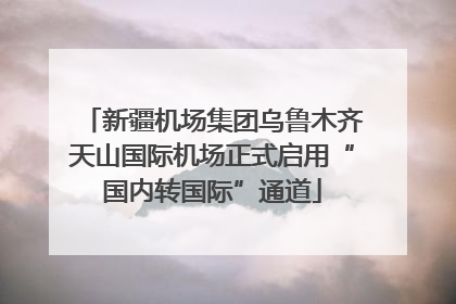 新疆机场集团乌鲁木齐天山国际机场正式启用“国内转国际”通道