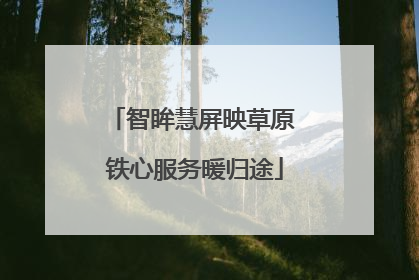 智眸慧屏映草原 铁心服务暖归途