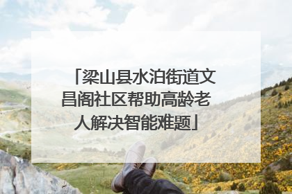 梁山县水泊街道文昌阁社区帮助高龄老人解决智能难题