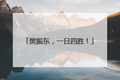 樊振东，一日四胜！
