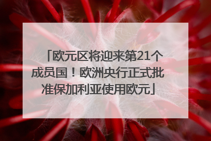 欧元区将迎来第21个成员国！欧洲央行正式批准保加利亚使用欧元