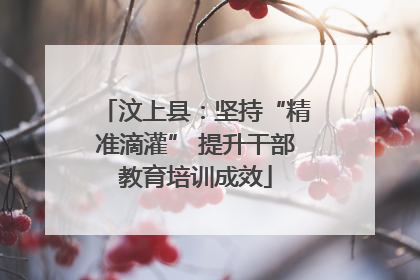 汶上县：坚持“精准滴灌” 提升干部教育培训成效