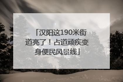 汉阳这190米街道亮了！占道顽疾变身便民风景线