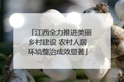 江西全力推进美丽乡村建设 农村人居环境整治成效显著