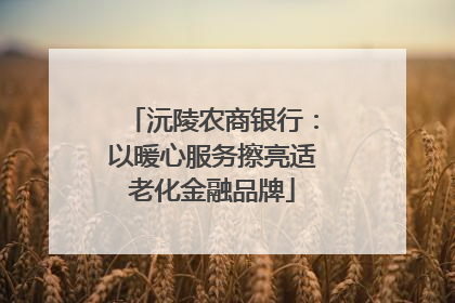 沅陵农商银行：以暖心服务擦亮适老化金融品牌