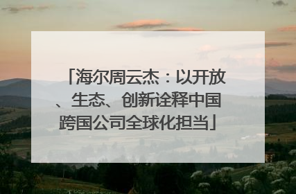海尔周云杰：以开放、生态、创新诠释中国跨国公司全球化担当