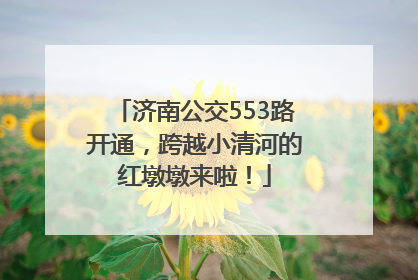 济南公交553路开通，跨越小清河的红墩墩来啦！