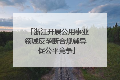 浙江开展公用事业领域反垄断合规辅导 促公平竞争