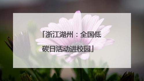浙江湖州：全国低碳日活动进校园
