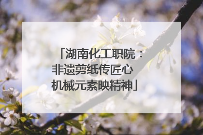 湖南化工职院：非遗剪纸传匠心 机械元素映精神