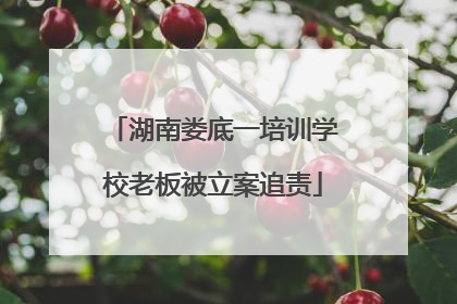 湖南娄底一培训学校老板被立案追责