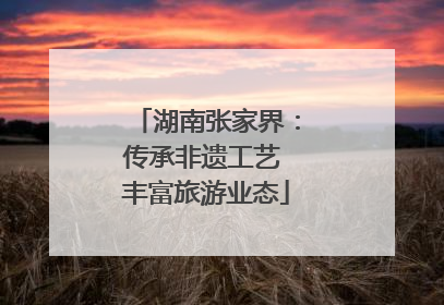 湖南张家界：传承非遗工艺 丰富旅游业态