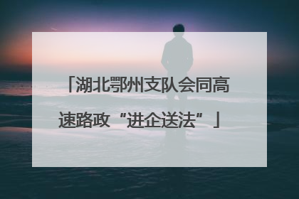 湖北鄂州支队会同高速路政“进企送法”