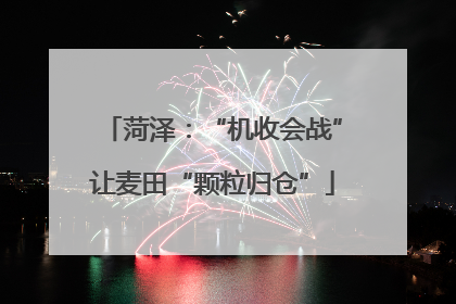 菏泽：“机收会战”让麦田“颗粒归仓”
