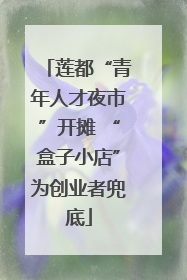 莲都“青年人才夜市”开摊 “盒子小店”为创业者兜底