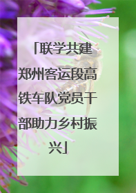 联学共建 郑州客运段高铁车队党员干部助力乡村振兴