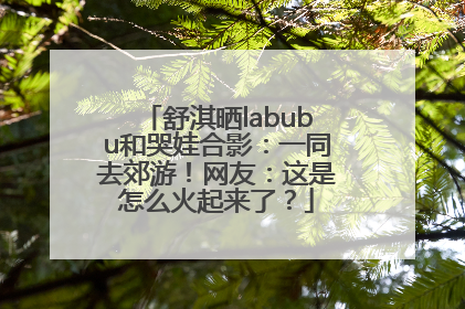 舒淇晒labubu和哭娃合影：一同去郊游！网友：这是怎么火起来了？