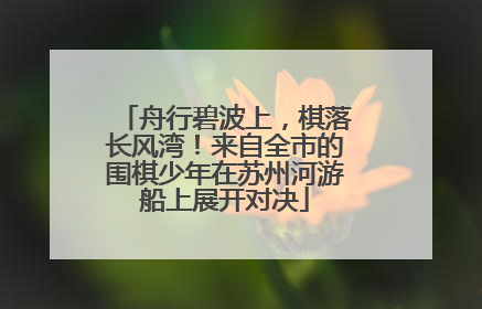 舟行碧波上，棋落长风湾！来自全市的围棋少年在苏州河游船上展开对决
