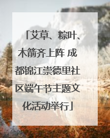 艾草、粽叶、木箭齐上阵 成都锦江崇德里社区端午节主题文化活动举行