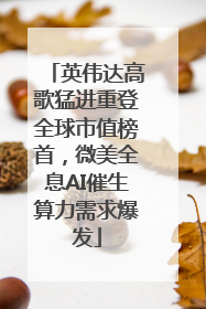 英伟达高歌猛进重登全球市值榜首，微美全息AI催生算力需求爆发