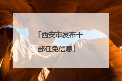 西安市发布干部任免信息