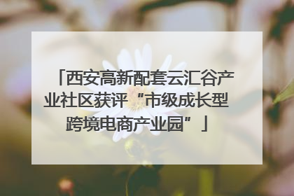 西安高新配套云汇谷产业社区获评“市级成长型跨境电商产业园”