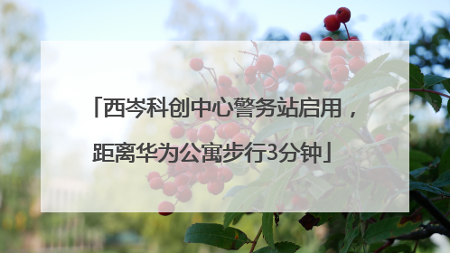 西岑科创中心警务站启用，距离华为公寓步行3分钟