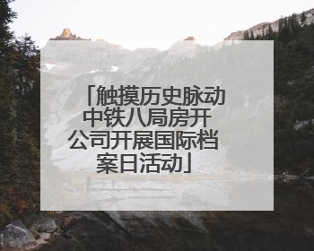 触摸历史脉动 中铁八局房开公司开展国际档案日活动