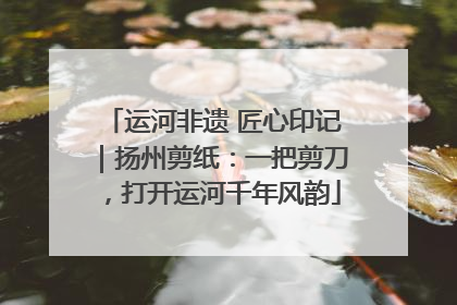 运河非遗 匠心印记｜扬州剪纸：一把剪刀，打开运河千年风韵