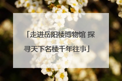 走进岳阳楼博物馆 探寻天下名楼千年往事