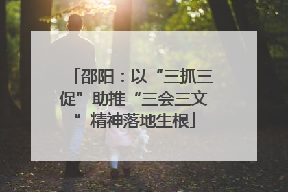 邵阳：以“三抓三促”助推“三会三文”精神落地生根